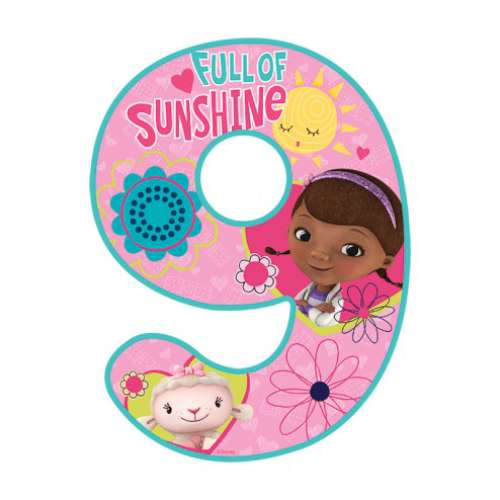Doc McStuffins Number 9 Edible Icing Image - Click Image to Close